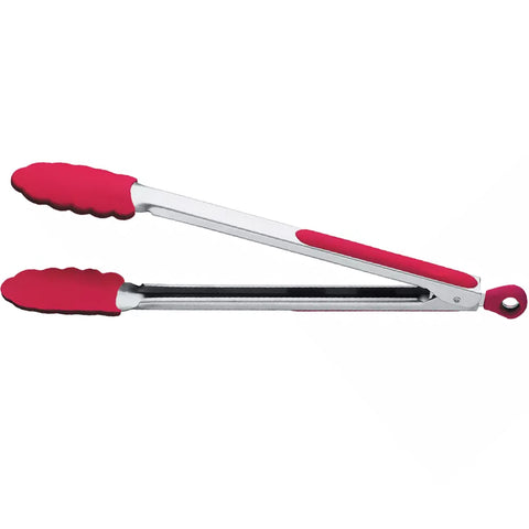 Pegador De Silicone Brinox Pinça para Churrasco Inox Pegador Vermelho