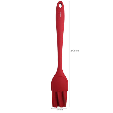 Pincel Silicone Cozinha Culinário Para Untar Forma Brinox Vermelho