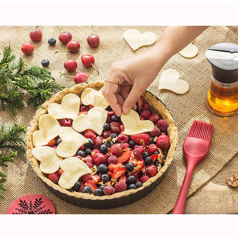 Pincel Silicone Cozinha Culinário Para Untar Forma Brinox Vermelho