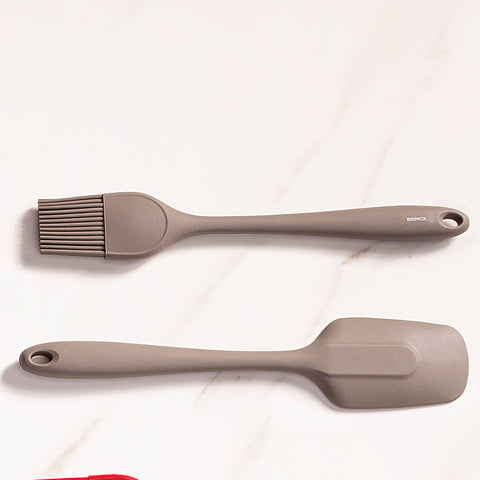 Pincel Silicone Cozinha Culinário Para Untar Forma Brinox Cinza