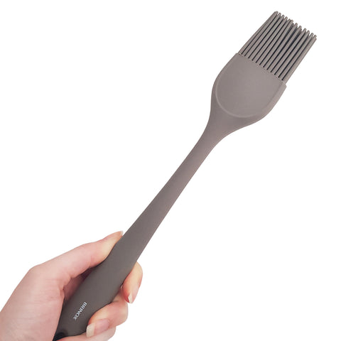 Pincel Silicone Cozinha Culinário Para Untar Forma Brinox Cinza