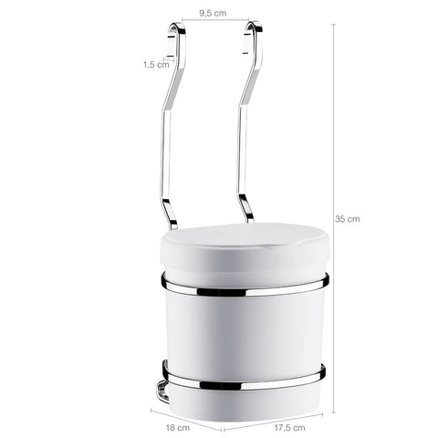 Suporte Com Lixeira Para Cozinha De Pia Branca 2,5l Brinox Piatina Plus