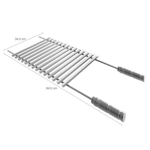 Grelha de Parrilla Argentina para Churrasqueira Inox 34,5cm Plana Profissional