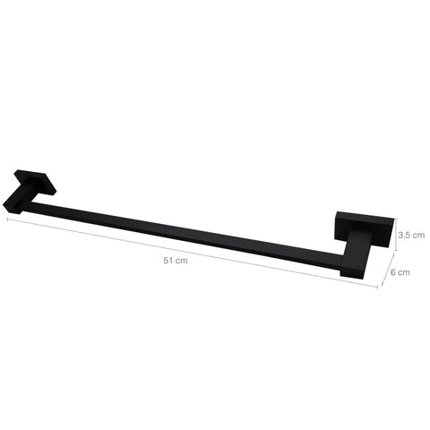 Suporte Porta Toalha Para Banho Toalheiro De Parede Para Banheiro Preto