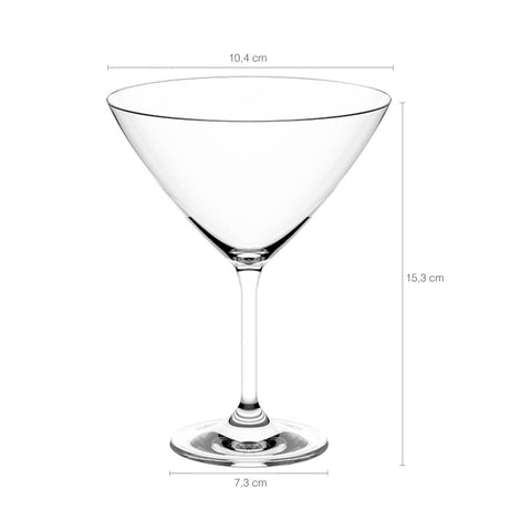 Taça Para Martini Titânio Copo Dry Cristal Drink 210ml Haus