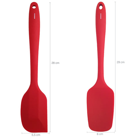 Conjunto Utensílios de Cozinha Silicone Talheres Colher Espátula Fouet Brinox Vermelho