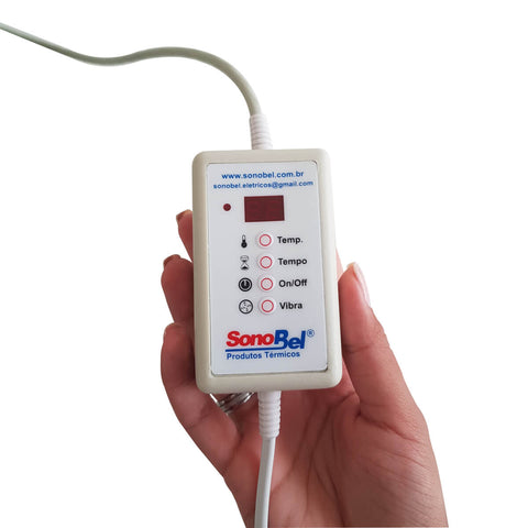 Bota Pantufa Térmica Elétrica Massageadora Sonobel Digital 110V