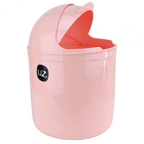 Kit Cozinha Escorredor Louça Porta Detergente Lixeira Pia 4L UZ Rosa Quartzo