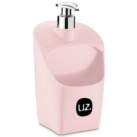 Kit Cozinha Escorredor Louça Porta Detergente Lixeira Pia 4L UZ Rosa Quartzo