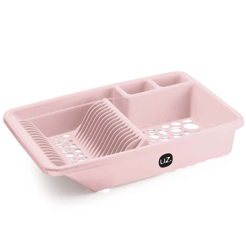 Kit Cozinha Escorredor Louça Porta Detergente Lixeira Pia 4L UZ Rosa Quartzo