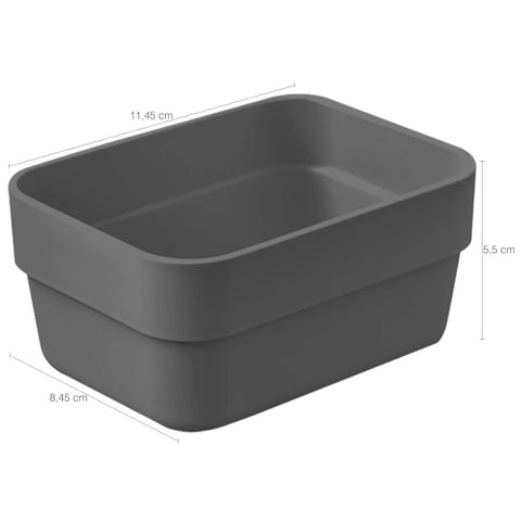 Kit 4 Organizador De Gavetas Para Armário Cozinha Ou Quarto Chumbo
