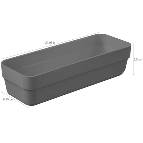 Kit 4 Organizador De Gavetas Para Armário Cozinha Ou Quarto Chumbo