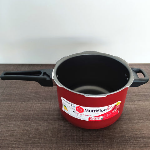 Panela De Pressão Antiaderente Multiflon Quartzo 4,5l Vermelho