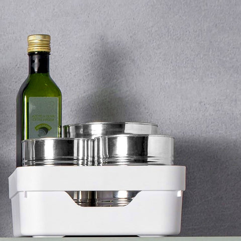 Conjunto 8 Caixas Organizadoras Cube Média 10,5L Plástico com Alças Laterais OU Branco