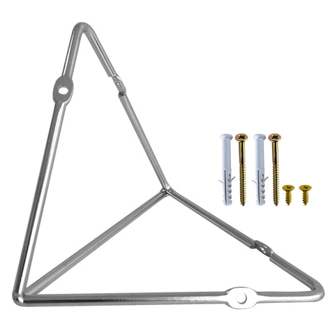 Suporte Mão Francesa Triangular Prateleira Aramado Estilo Industrial Cromado