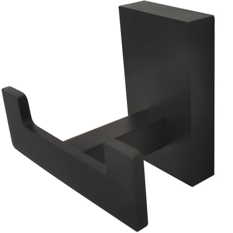 Gancho Porta Toalha Cabide Toalheiro Duplo Preto Fosco Jiwi