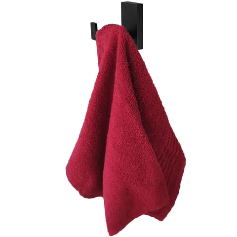 Gancho Porta Toalha Cabide Toalheiro Duplo Preto Fosco Jiwi