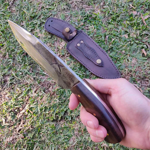 Faca EDC de Tala Caça Coreadeira Zanline Laminada 6' Carbono 1070 Artesanal Pequena