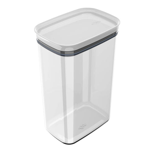Pote Hermético Grande Retangular com Tampa 2,3 Litros Porta Mantimentos Cozinha Branco
