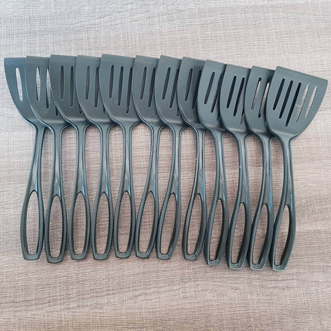 Kit de Espátulas de Plástico para Cozinha Nylon 12 peças Preto Sanremo