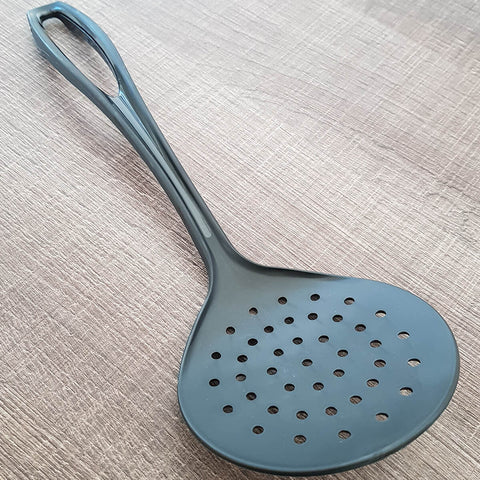Kit Escumadeira Espumadeira para Cozinha Plástico Nylon 6 peças Preta Sanremo