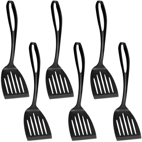Conjunto de Espátulas Para Cozinha Nylon 6 Peças Preto Sanremo