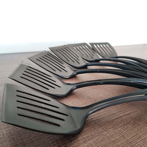 Conjunto de Espátulas Para Cozinha Nylon 6 Peças Preto Sanremo
