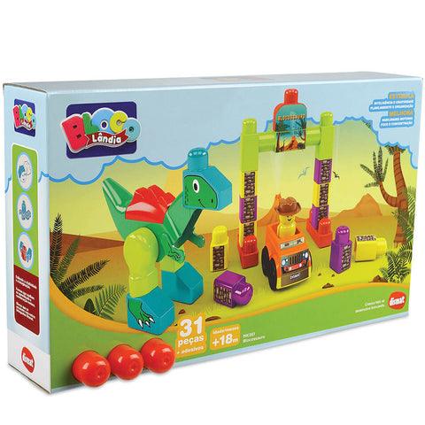 Brinquedos Educativos para Crianças Blocos de Montar Blocossauro