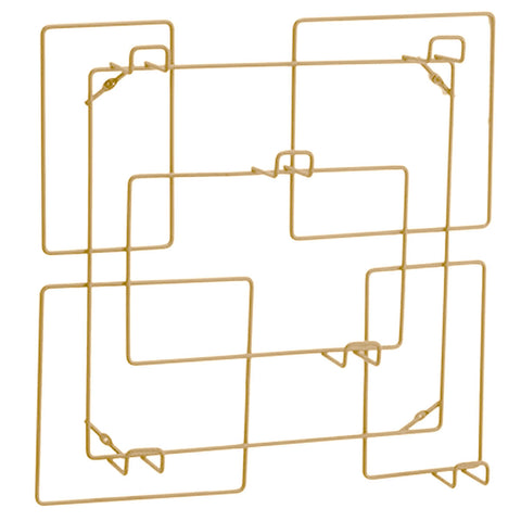 Cabideiro Suporte Organizador com Ganchos de Parede Dourado Schmitt
