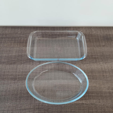 Assadeiras Vidro 1,5L Travessa Retangular e Forma Oval Sanremo