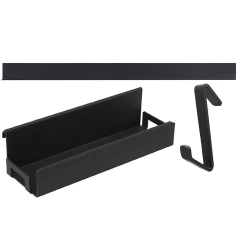 Organizadores Cozinha Barra 60cm Porta Condimentos Gancho Grafite