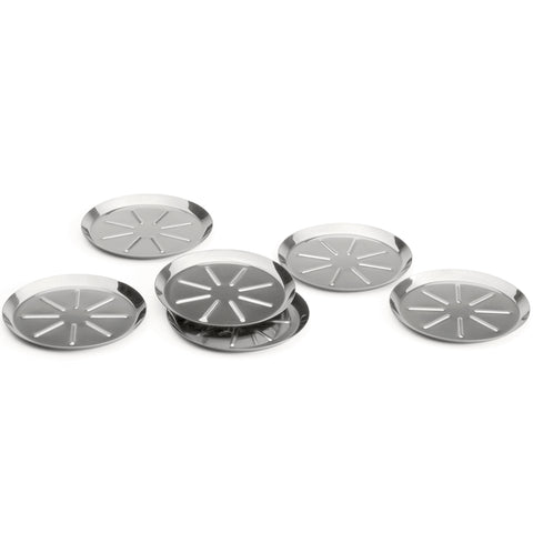 Conjunto De 6 Porta Copos Aço Inox Descanso Para Copo Mesa Forma Inox