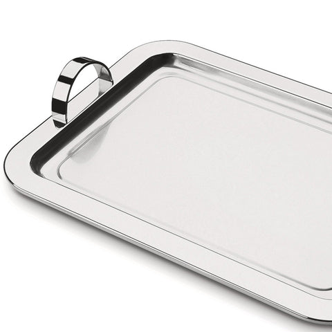 Bandeja Retangular De Inox Café Na Cama Para Servir 28x42