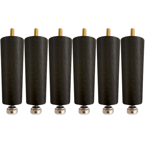 Kit 6 Pé Nivelador Para Cama Box Solteiro ou Casal Extensíveis Preto