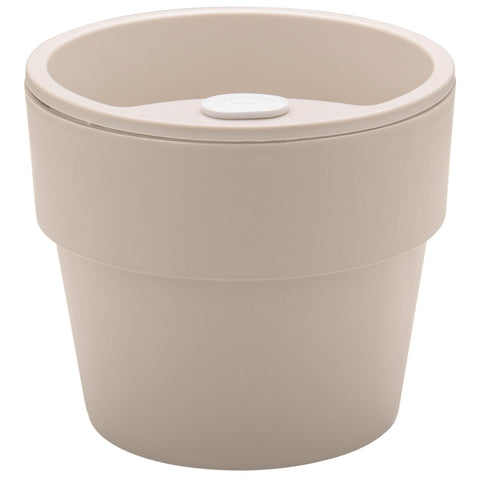 Vaso Auto Irrigável M Horta Vasos Para Plantas Tempero Flores Bege