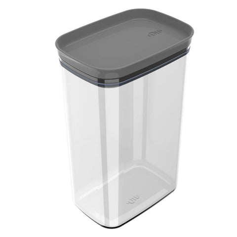 Pote Hermético Grande Retangular com Tampa 2,3 Litros Porta Mantimentos Cozinha Chumbo
