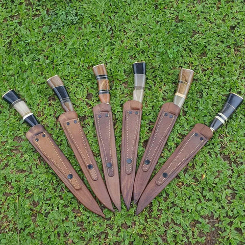Faca Artesanal Gaúcha Churrasco 10' Aço Carbono 1070 Cabos Únicos Modelo Disco de Arado
