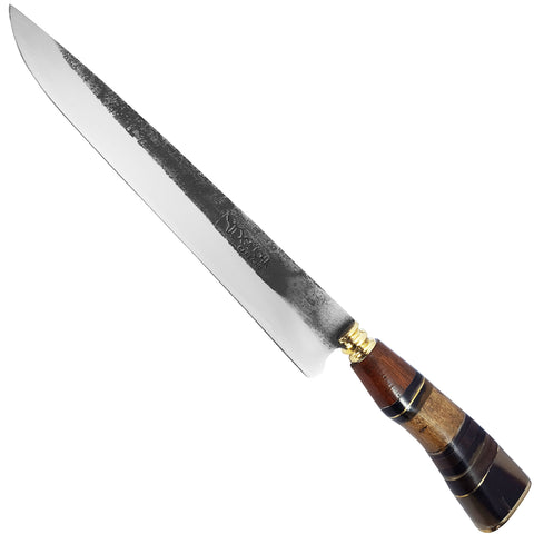 Faca Artesanal Gaúcha Churrasco 10' Aço Carbono 1070 Cabos Únicos Modelo Disco de Arado