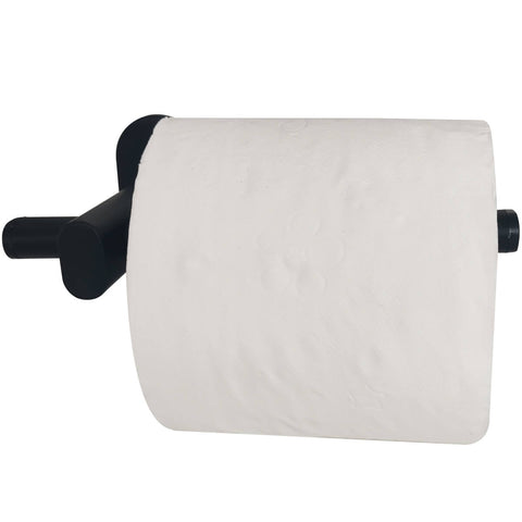 Suporte Papeleira Preto Porta Papel Higiênico Oval de Parede Banheiro Lavabo