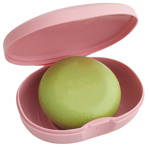 Kit Saboneteira e Estojo Porta Escovas Creme Dental Bolsa Mala Viagem Rosa Quartzo