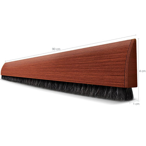 Veda Frestas Rodo De Porta Inseto 90cm Ajustável Feltro Pvc Marrom Escuro