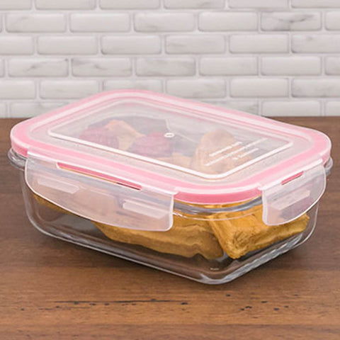 Pote Marmita de Vidro Hermético Retangular com Tampa 550ml Sanremo