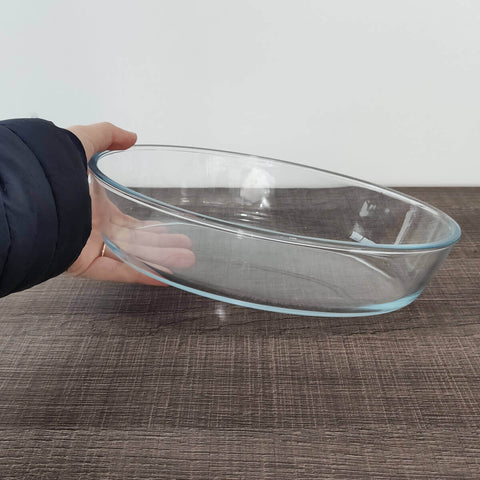 Travessa Refrataria Oval Forma de Vidro Assadeira Sanremo 1,5L