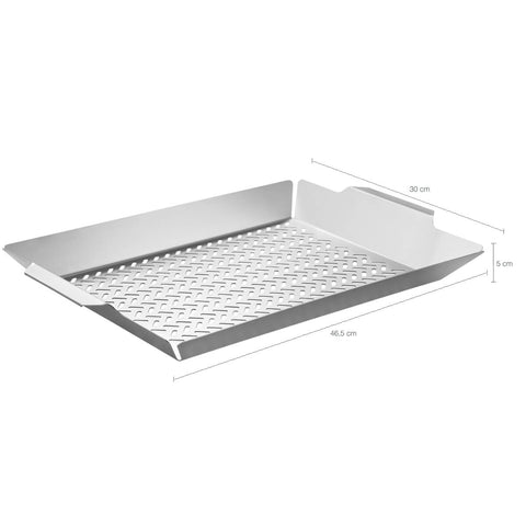 Grelha Em Aço Inox Tramontina Churrasco Assadeira Para Churrasqueira Multiuso