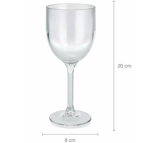 Conjunto 6 Taças Para Vinho 400ml Transparentes Estireno