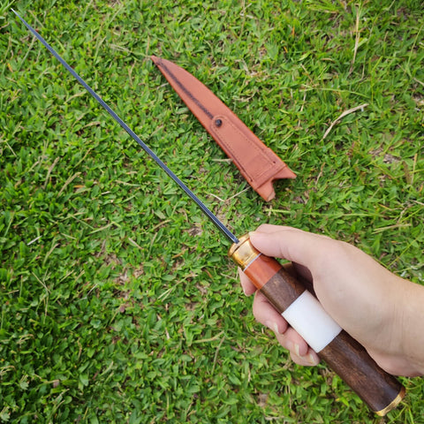 Faca Artesanal Gaúcha Churrasco 10' Aço Carbono 1070 Fosfatizado Zanline Cabo Sortidos