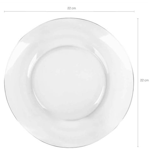 Jogo De Pratos Fundos De Vidro Redondos Astral Duralex 6 Peças 22cm