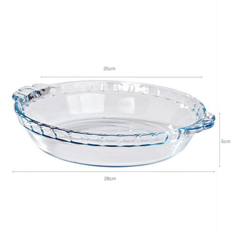 Forma Assadeira Filetada De Vidro Redonda 1,6l Refratário Marinex