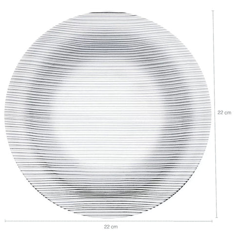 Jogo de Pratos de Vidro Rasos Redondos Diamante Duralex 6 Peças 22cm