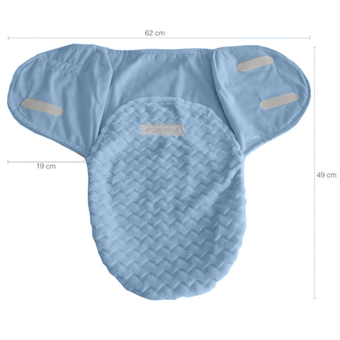 Saco De Dormir Bebê Recém Nascido Baby Super Soft Azul Buba